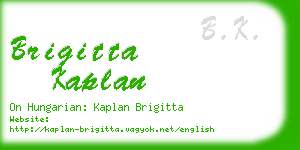 brigitta kaplan business card